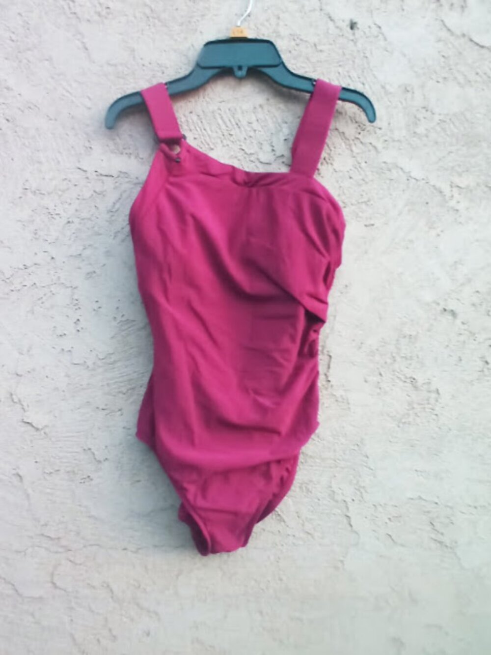 Aqua Green One P Asymmetrical Swimsuit Burgundy Small Removable Padded Cups